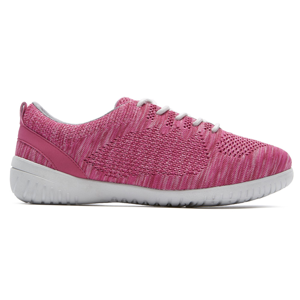 Rockport Singapore Womens Sneakers - Raelyn Knit Tie Pink - JS3104658